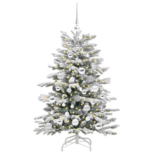vidaXL Sapin de Noël Artificiel à Branches Articulées Blanc 120 cm