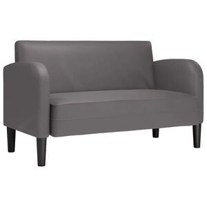 vidaXL Canap&eacute; causeuse gris 110 cm similicuir