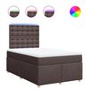 vidaXL Sommier &agrave; lattes de lit avec matelas Marron fonc&eacute; 120x200 cm
