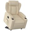 vidaXL Fauteuil inclinable Cr&egrave;me Tissu