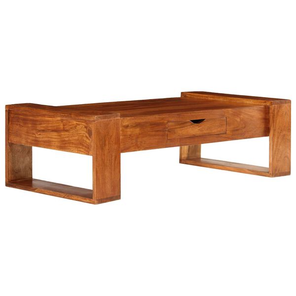 vidaXL Table basse Bois d'acacia solide 100 x 50 x 30 cm Marron