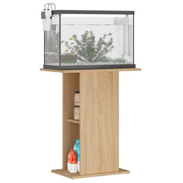 vidaXL Support d'aquarium Ch&ecirc;ne Sonoma 60,5x36x72,5 cm Bois d'ing&eacute;nierie