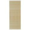 vidaXL Tapis en bambou naturel &agrave; latte rectangulaire 150 x 200 cm