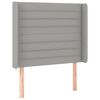 vidaXL T&ecirc;te de lit &agrave; LED Gris clair 83x16x118/128 cm Tissu