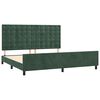 vidaXL Cadre de lit sans matelas vert fonc&eacute; 200x200 cm velours