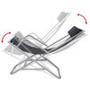 vidaXL Chaises inclinables de terrasse lot de 2 Acier Noir