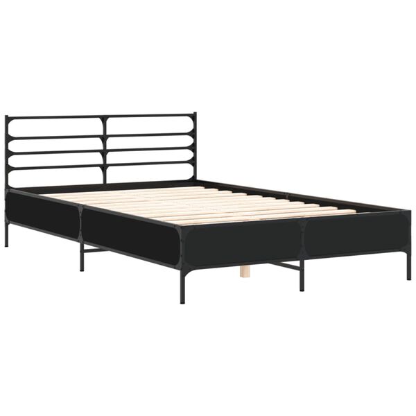 vidaXL Cadre de lit sans matelas noir 140x200 cm