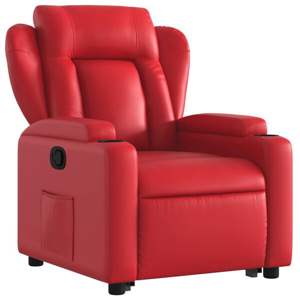 vidaXL Fauteuil inclinable Rouge Similicuir
