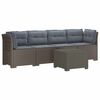 vidaXL Canap&eacute; de jardin 4 places avec coussins look rotin PP