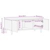 vidaXL Table basse 100x54x40 cm bois de manguier massif