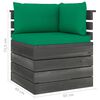 vidaXL Salon palette de jardin 8 pcs avec coussins Bois de pin massif
