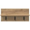 vidaXL Porte-manteau mural Ch&ecirc;ne artisanal 40 x 10,5 x 18 cm