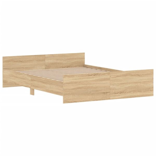 vidaXL Cadre de lit sans matelas ch&ecirc;ne sonoma 160x200 cm