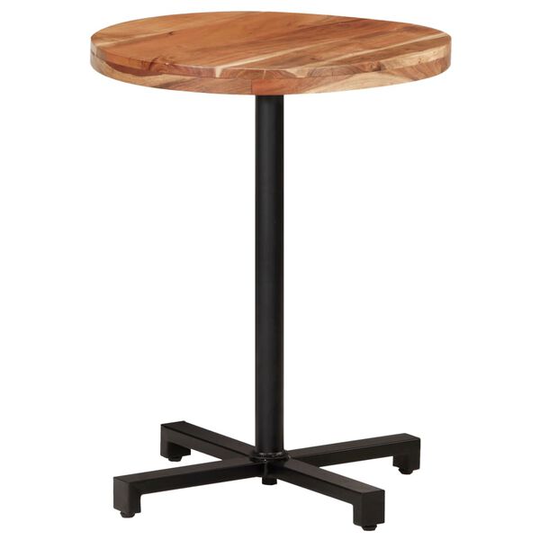 vidaXL Table de bistro Ronde &Oslash;60x75 cm Bois d'acacia massif