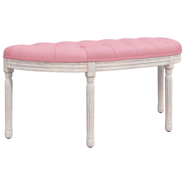 vidaXL Banc Rose 110,5x45x49 cm Velours