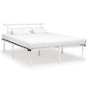 vidaXL Cadre de lit sans matelas blanc métal 140x200 cm