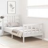 vidaXL Cadre de lit sans matelas blanc 90x190 cm bois de pin massif