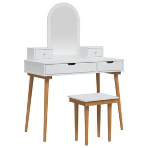 vidaXL Ensemble de Coiffeuse FAUSKE 5 pc Blanc 100 x 50 x 143 cm