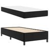 vidaXL Cadre de lit avec matelas Noir 90 x 190 cm tissu