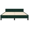 vidaXL Cadre de lit sans matelas vert fonc&eacute; 140x190 cm velours