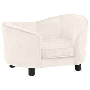 vidaXL Canap&eacute; pour chien Cr&egrave;me 69x49x40 cm Peluche