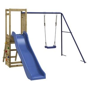 vidaXL Aire de jeux d'ext&eacute;rieur bois de pin impr&eacute;gn&eacute;