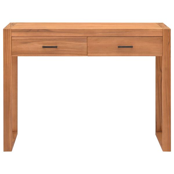 vidaXL Bureau avec 2 tiroirs 100x40x75 cm Bois de teck