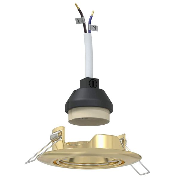 vidaXL Projecteur 24 pcs Dor&eacute; 9 x 9 x 2,5 cm M&eacute;tal