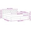 vidaXL Lit boxspring avec matelas Cr&egrave;me 180 x 200 cm tissu