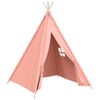 vidaXL Tente tipi d'enfants avec sac Peau de p&ecirc;che Rose 120x120x150 cm