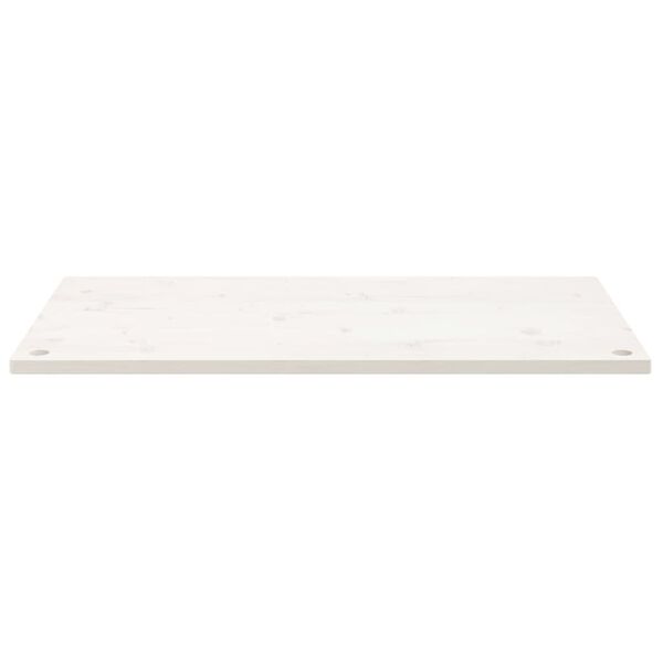 vidaXL Dessus de bureau blanc 100x50x2,5 cm bois massif de pin