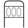 vidaXL T&ecirc;te de lit de remplacement m&eacute;tal noir 75 cm