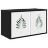 vidaXL Meuble TV mural HANAU 69 x 33 x 40 cm Ch&ecirc;ne noir