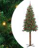 vidaXL Sapin de No&euml;l mince Vert 180 cm PVC et bois de pin massif