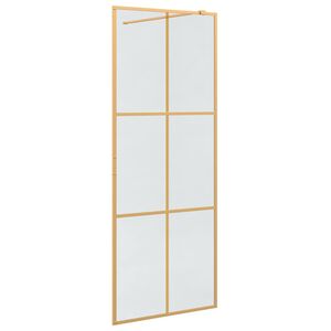 vidaXL Mur de Douche &agrave; L'Italienne Dor&eacute; 80 x 195 cm verre tremp&eacute;