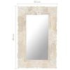 vidaXL Miroir Blanc 80x50 cm Bois de manguier massif