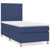 vidaXL Sommier &agrave; lattes de lit avec matelas Bleu 100x200 cm Tissu