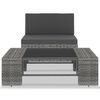 vidaXL Salon de jardin 2 pcs R&eacute;sine tress&eacute;e Gris