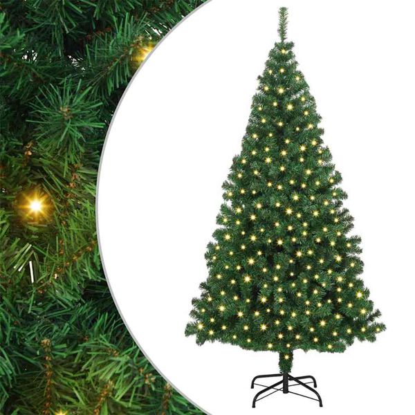 vidaXL Sapin de No&euml;l artificiel Vert 180 cm PVC, Acier et Plastique