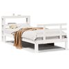 vidaXL Cadre de lit avec t&ecirc;te de lit sans matelas blanc 75x190 cm