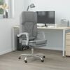 vidaXL Fauteuil de massage inclinable de bureau Gris clair Tissu