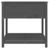 vidaXL Jardini&egrave;re avec &eacute;tag&egrave;re Gris 82,5x82,5x81 cm Bois massif de pin