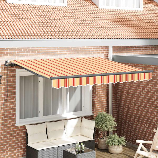 vidaXL Auvent R&eacute;tractable Jaune 350 x 200 cm tissu
