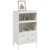 vidaXL Buffet haut blanc 68x39x113 cm acier