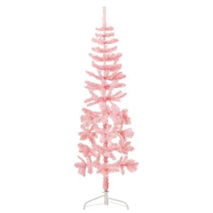 vidaXL Demi sapin de No&euml;l artificiel mince avec support Rose 120 cm