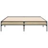 vidaXL Cadre de lit sans matelas ch&ecirc;ne sonoma 135x190 cm
