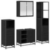 vidaXL Ensemble de mobilier de salle de bain 4 pcs Ch&ecirc;ne noir