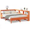 vidaXL Lit biblioth&egrave;que sans matelas cire marron 135x190 cm pin massif
