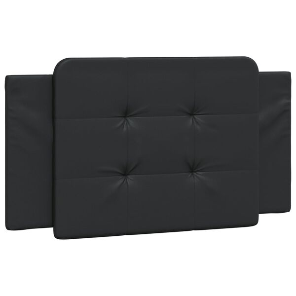 vidaXL Coussin de t&ecirc;te de lit Zadar noir 100 cm similicuir