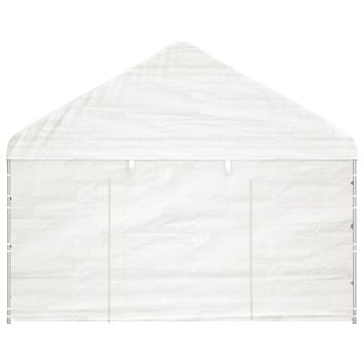 vidaXL Belvédère avec toit blanc 13,38x4,08x3,22 m polyéthylène